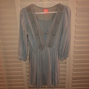 Super cute light blue baby doll dress